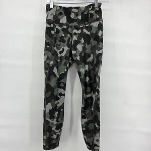 Athleta Lightning‎ Camo 7/8 Tight Leggings Small Green Athletic Workout